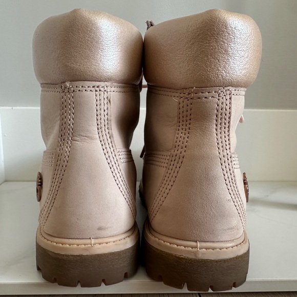 Timberland Leather Boots in Blush Pink Sz 7 - Picture 10 of 12